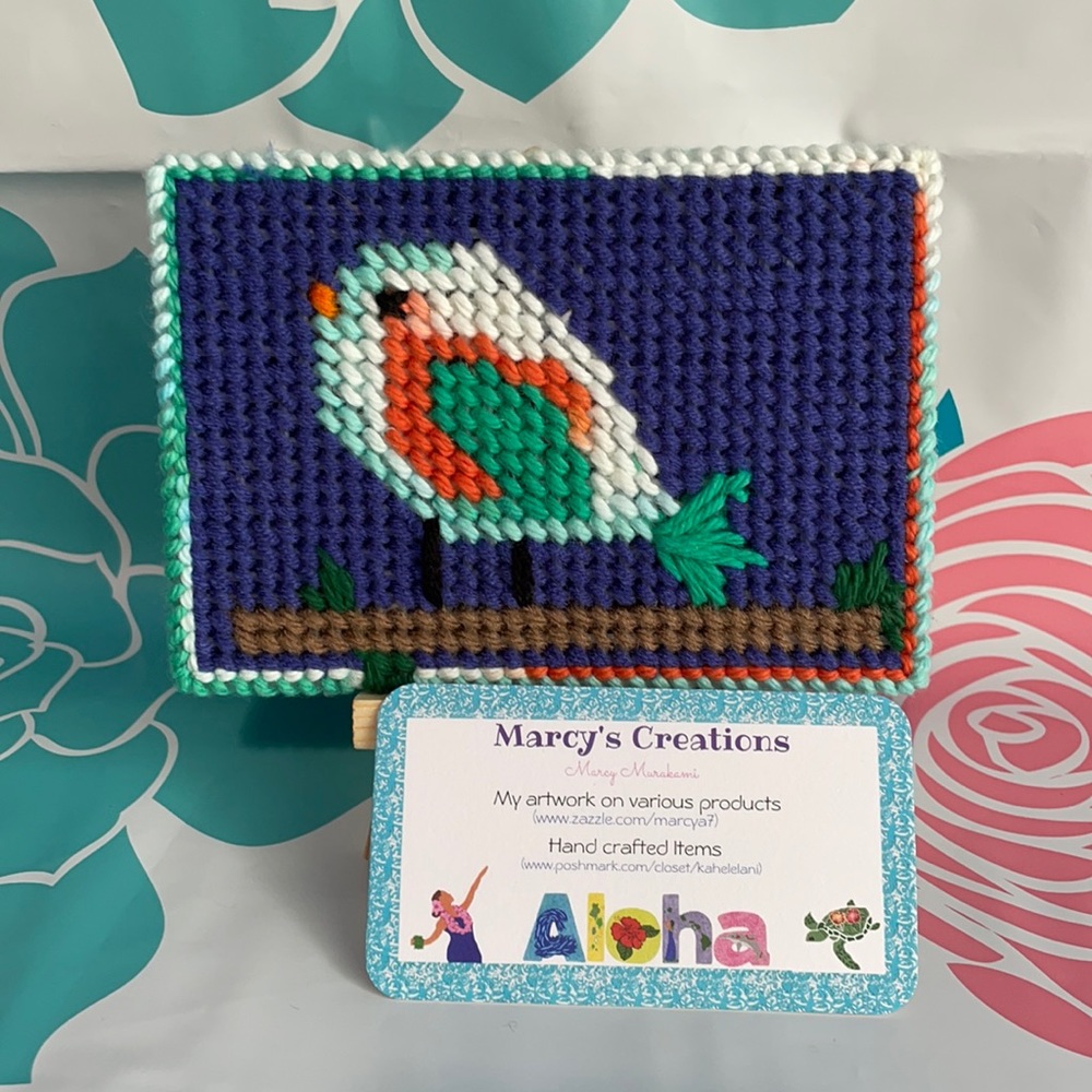 Little bird mini art design with easel . 🌺